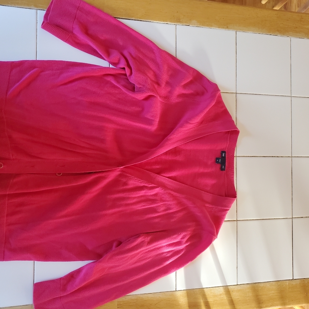 Hot pink cardigan